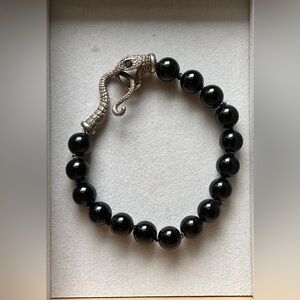 Anthony Lent black onyx serpent bracelet